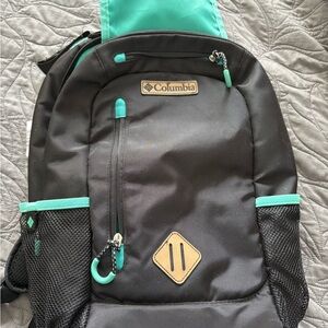 Columbia Black and Teal Diaper bag